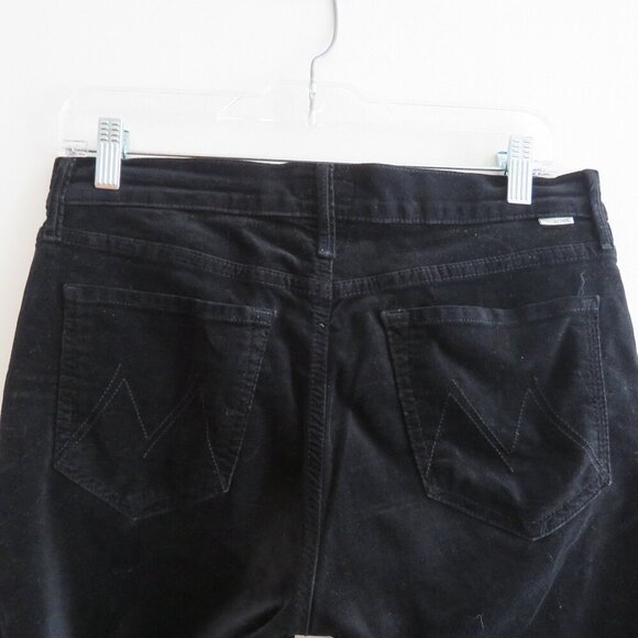 MOTHER The Charmer in My Life As A Snow Bunny Black Velvet Pants - Size 31 - Picture 10 of 14